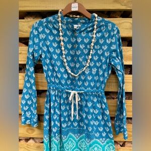 Meadow Rue ANTHROPOLOGIE Anila Shirt Dress/ Block Print Dress/French Cottage 4p